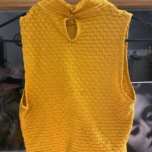 Forever 21 Yellow turtle neck tank top